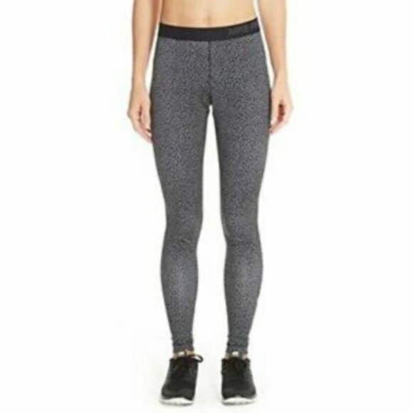 Nike Pro Warm Black Pattern Leggings Tights Gym Yoga Activewear Workout Active - Picture 11 of 11
